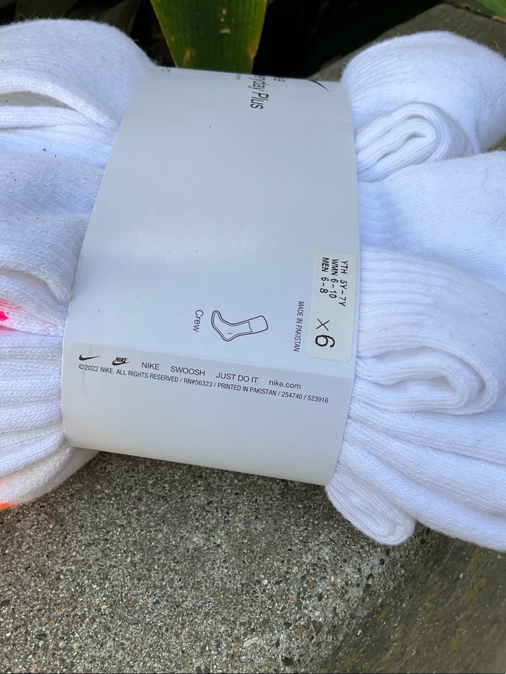 Nike Everyday Plus White Socks 6-Pack - Picture 3 of 7